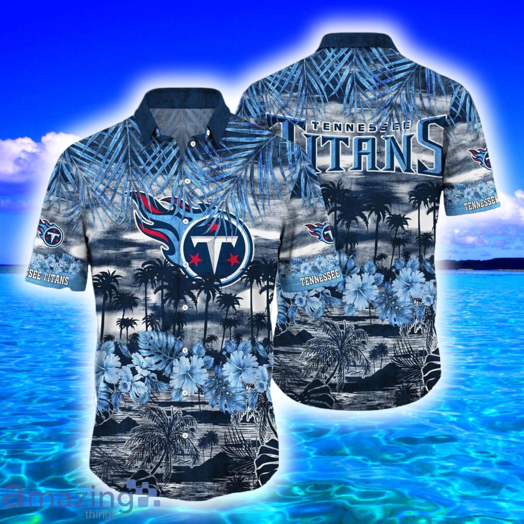 Tennessee Titans Nfl Island Background Coconut Trees And Habicus Full Print Hawaiian Shirt And Short Product Photo 1