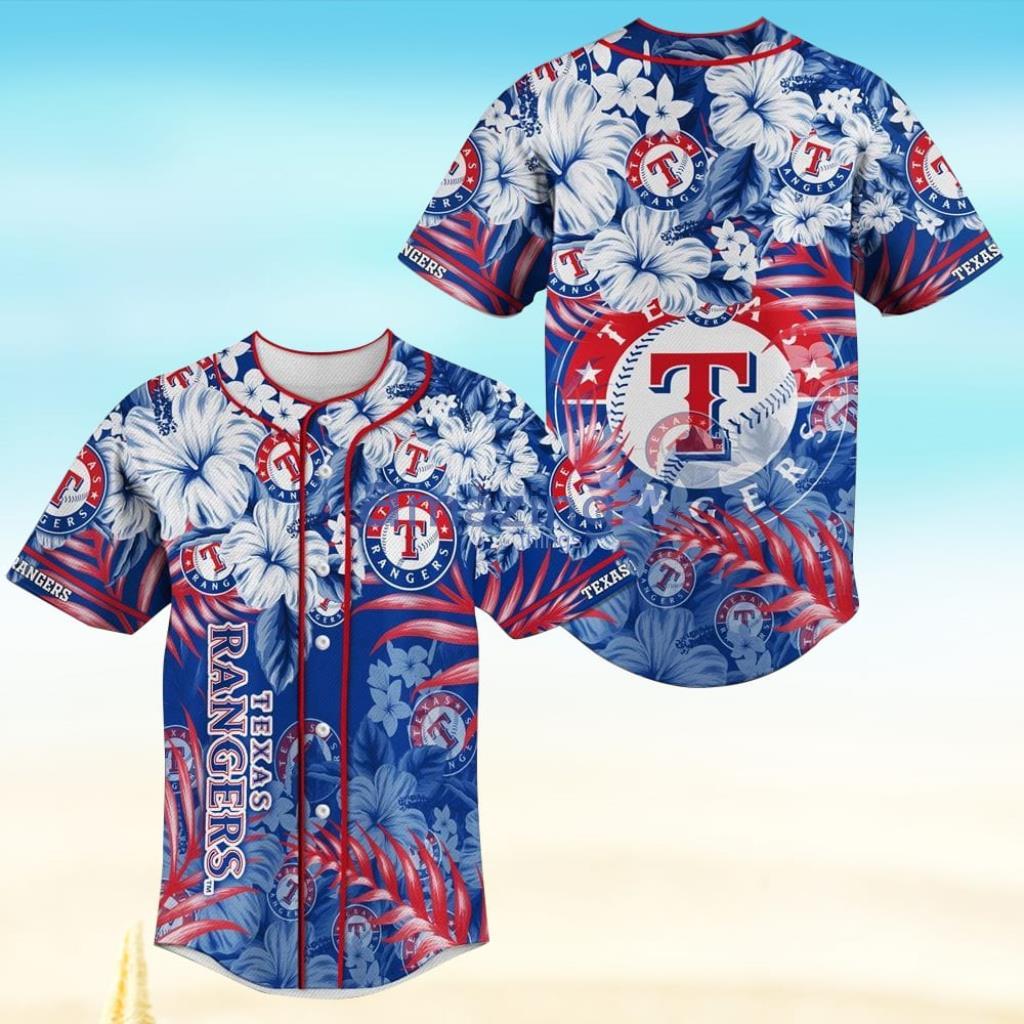 Texas Rangers Flower Classic MLB Baseball Jersey Shirt Product Photo 1