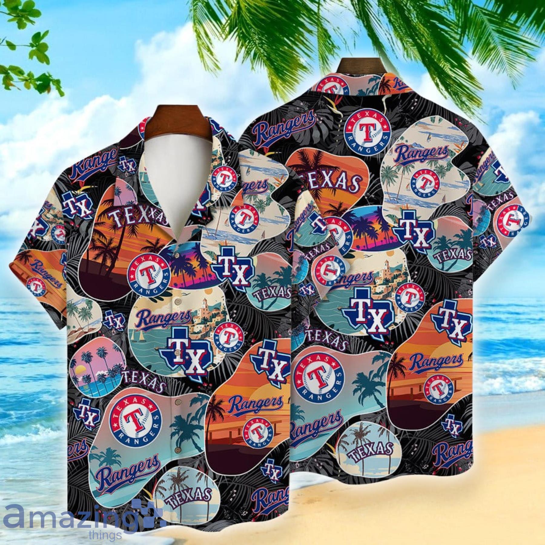 Texas Rangers Happy Summer Aloha Hawaiian Shirt