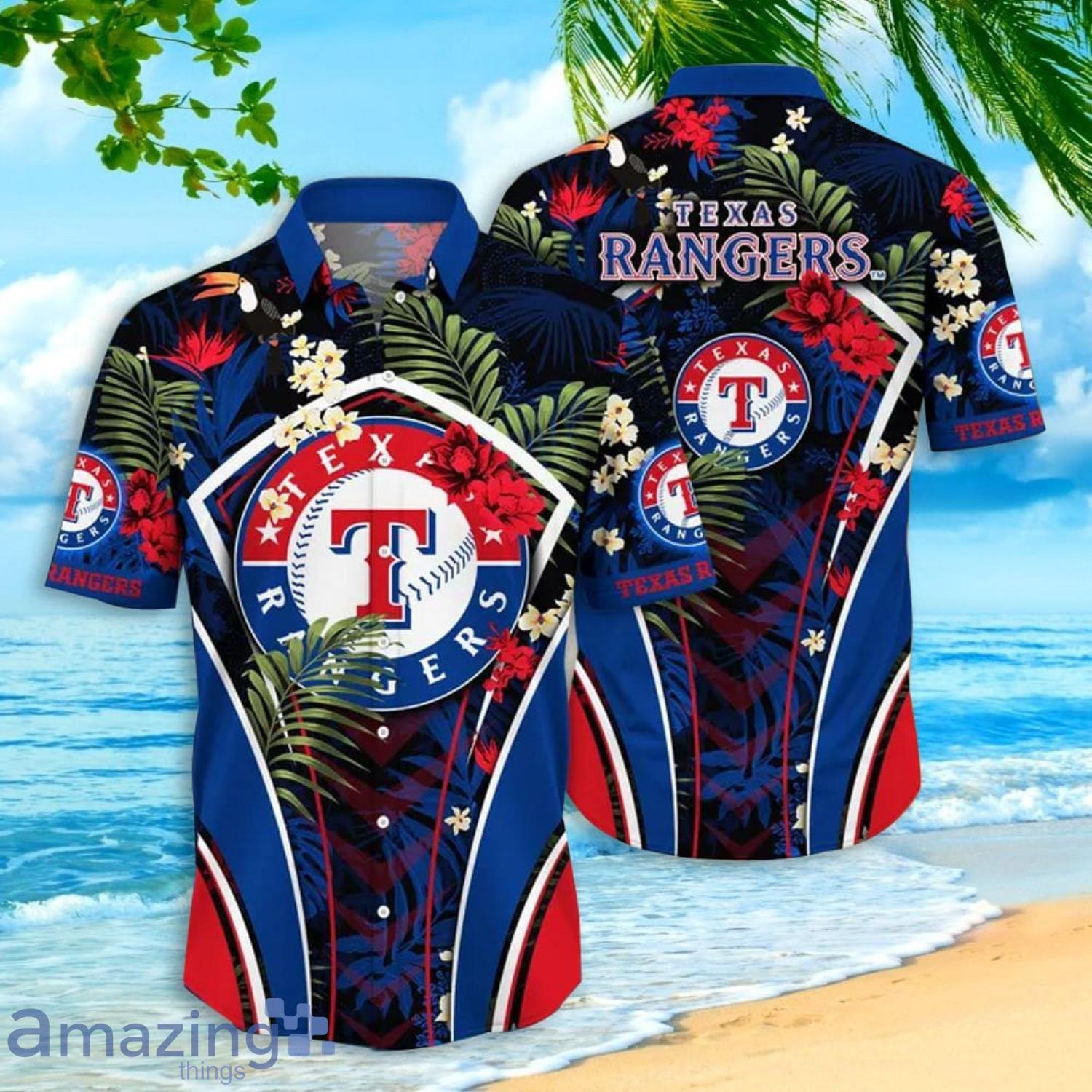 Texas Rangers MLB Flower Tropical Hawaiian Shirt Summer Gift For