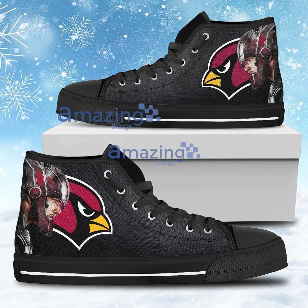 Thor Head Beside Arizona Cardinals  High Top Shoes For Men And Women Product Photo 1