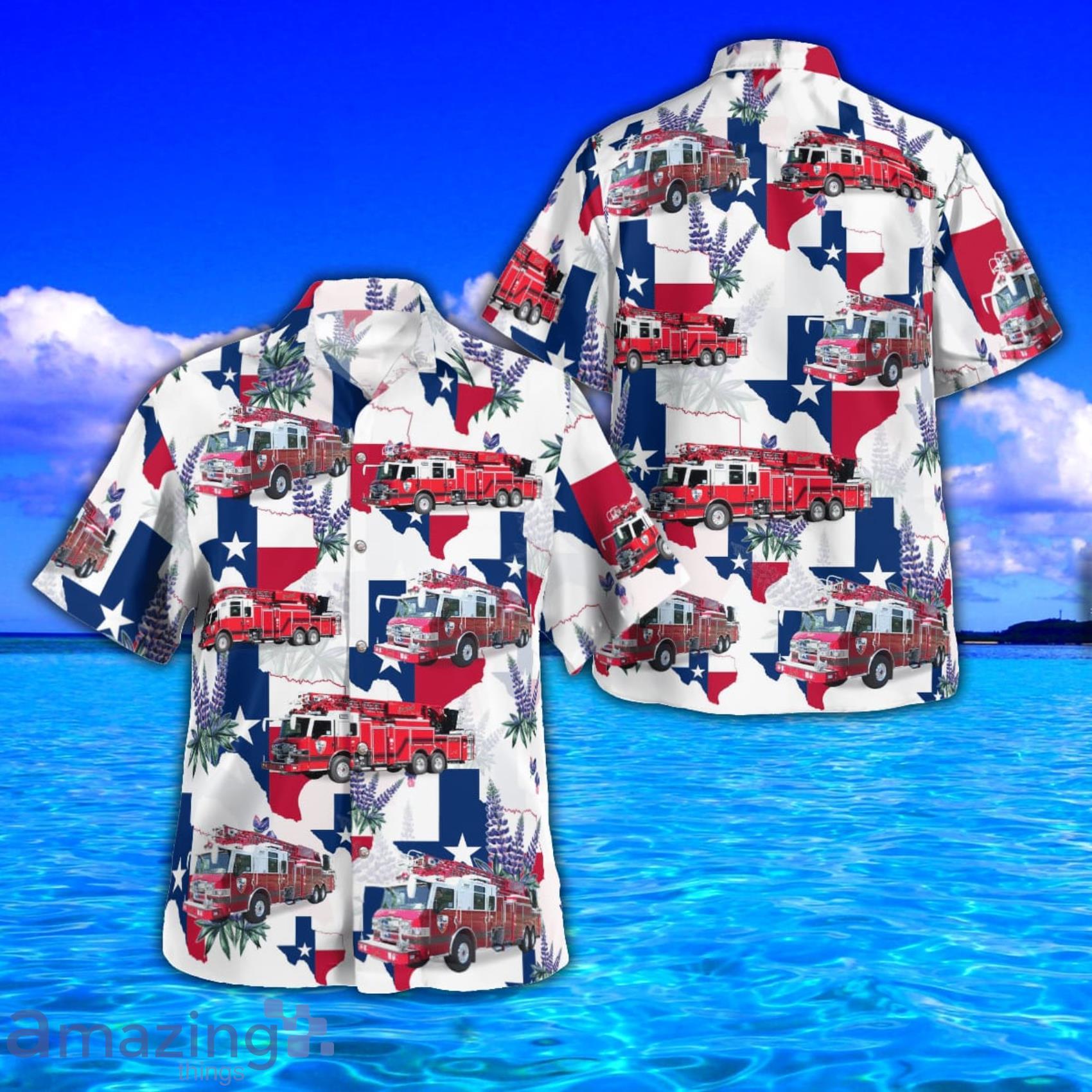 Tomball Fire Department AOP Aloha Tropical Style Hawaiian Shirt And Beach Short Product Photo 1
