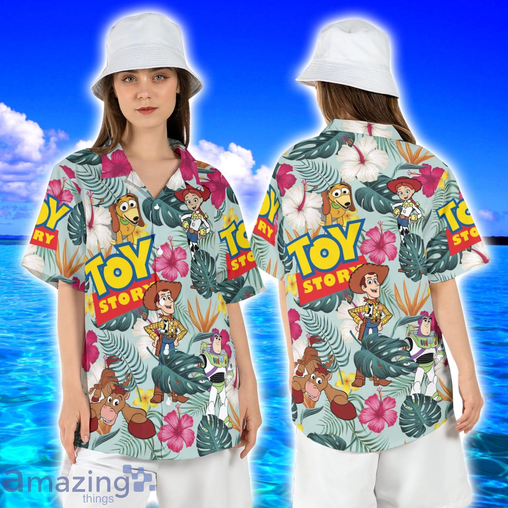 Toy Story Hibiscus Pixar Toy Story Friends Tropical Hawaii Shirt Product Photo 1