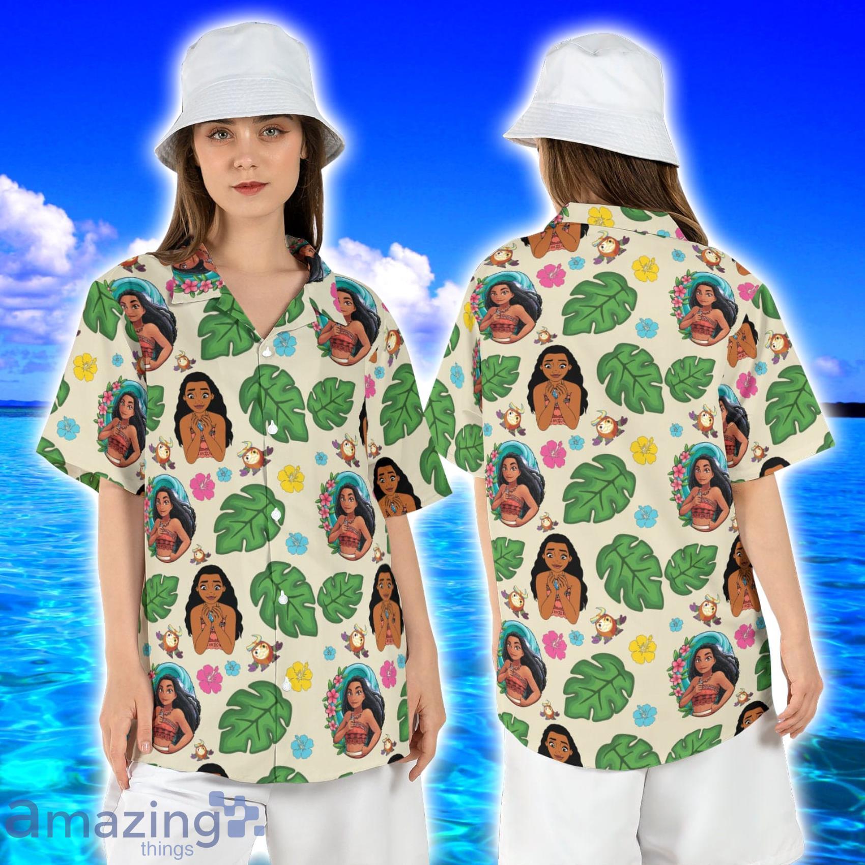 Tropical Moana Princess Moana Disneyworld Summer Hawaiian Shirt Product Photo 1
