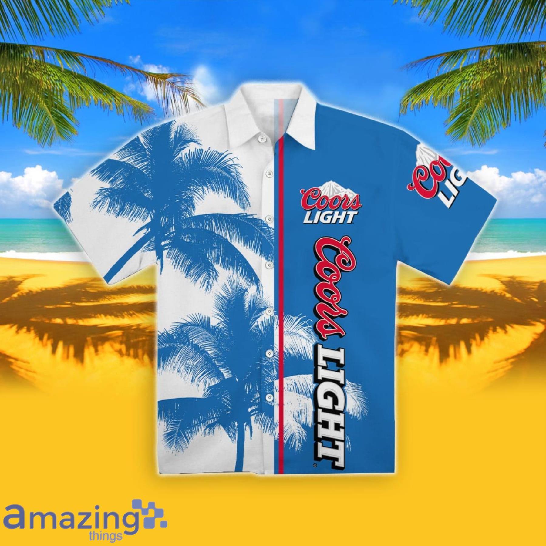 Tropical Palm Trees Coors Light Hawaiian Shirt For Men And Women Product Photo 1