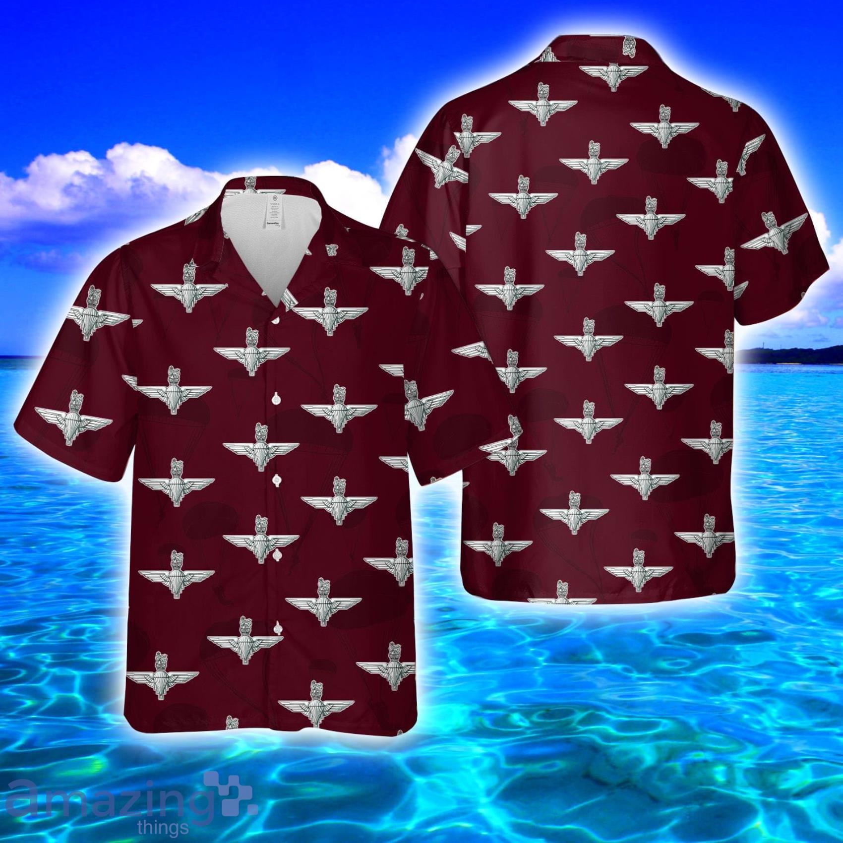 UK Parachute Regiment Tropical Style Full Print Hawaiian Shirt Vs Short Set Product Photo 1