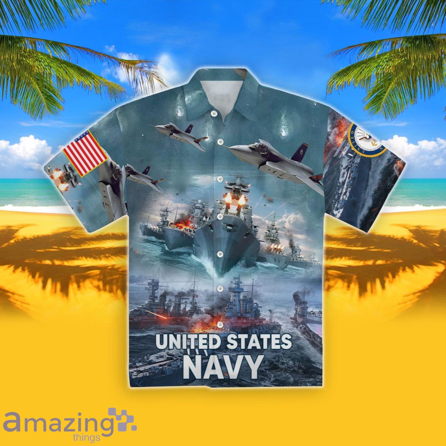 United States Navy Hawaiian Shirt For Men And Women Product Photo 1
