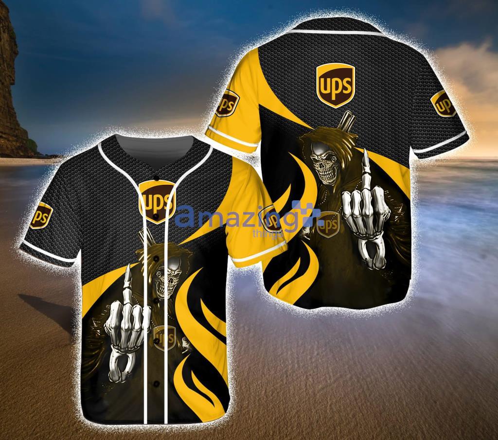 Ups Logo Black Baseball Jersey Shirt Gift For Fans Product Photo 1