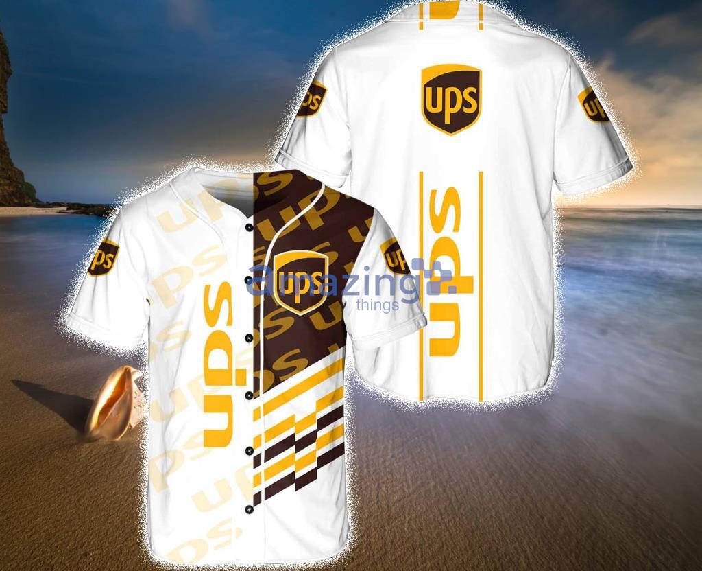 Ups White Baseball Jersey Shirt Gift For Fans Product Photo 1