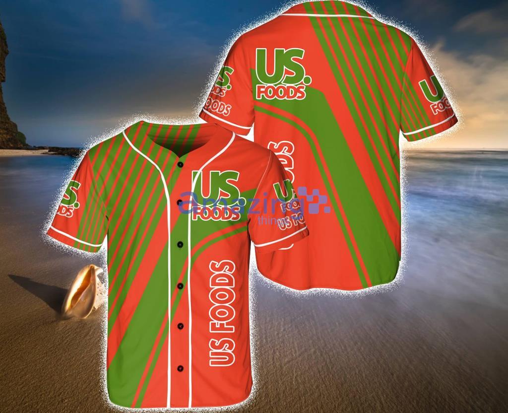 Us Foods Red Baseball Jersey Shirt Gift For Fans Product Photo 1