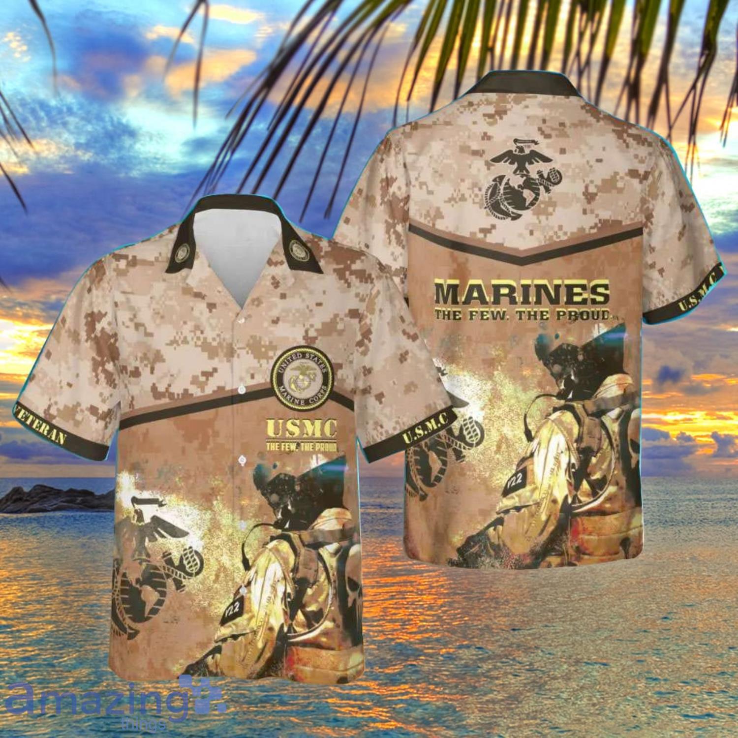 Usmc The Few The Proud Men And Women Hawaiian Shirt Summer Gift Product Photo 1