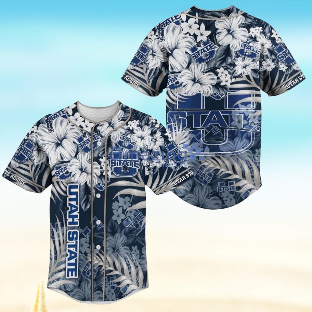 Utah State Aggies Flower MLB Baseball Jersey Shirt Product Photo 1
