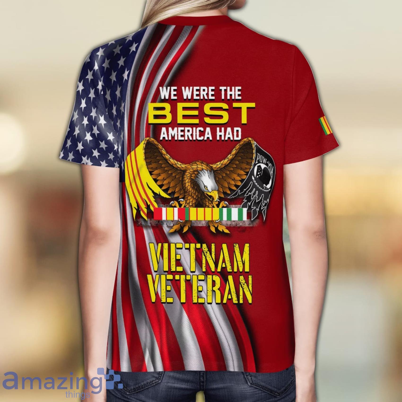 Vietnam Veteran America VVA Military Soldier All Over Print 3D T Shirt image Vietnam Veteran America VVA Military Soldier All Over Print 3D T-Shirt Product Photo 4
