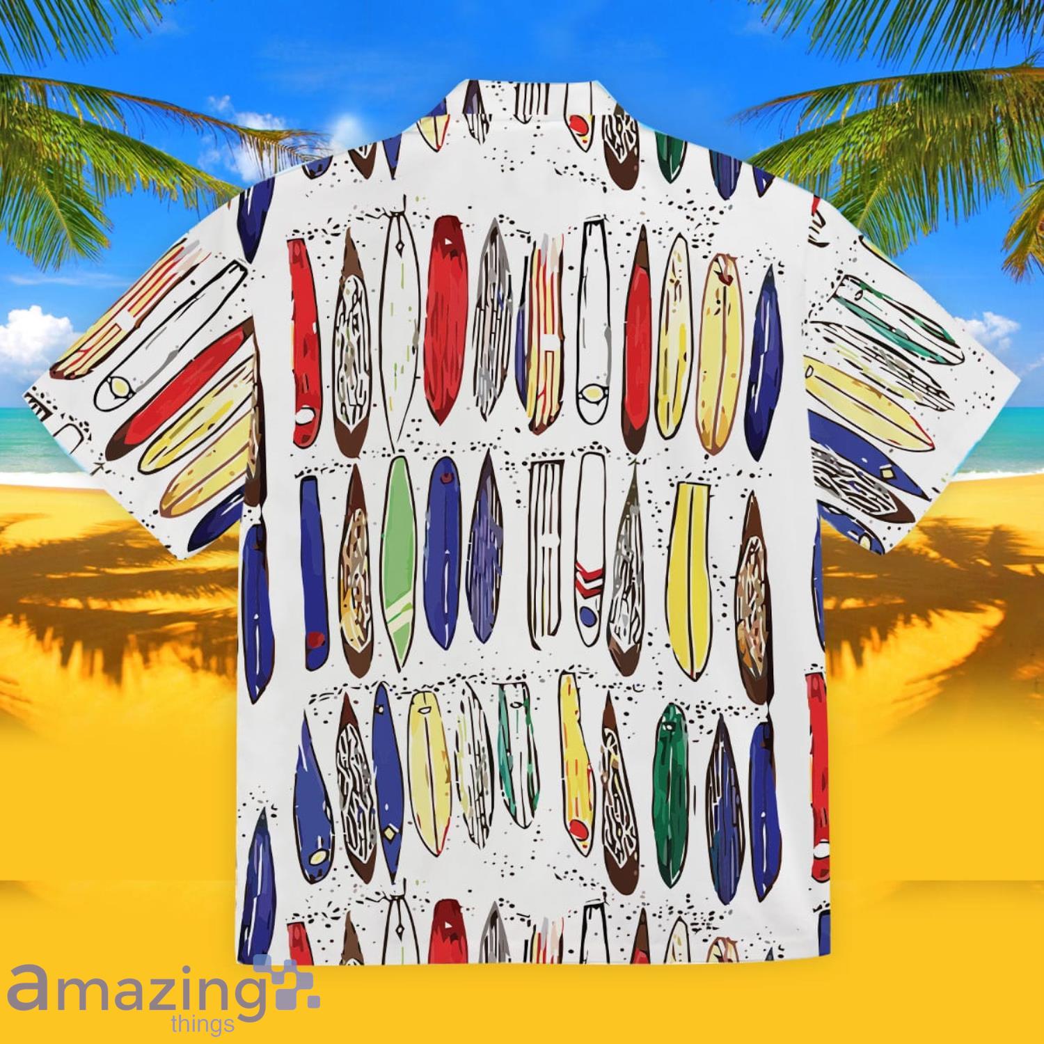 Vintage 80’s hawaiian surfboard pattern surfing hawaiian shirt For Men And Women Product Photo 1