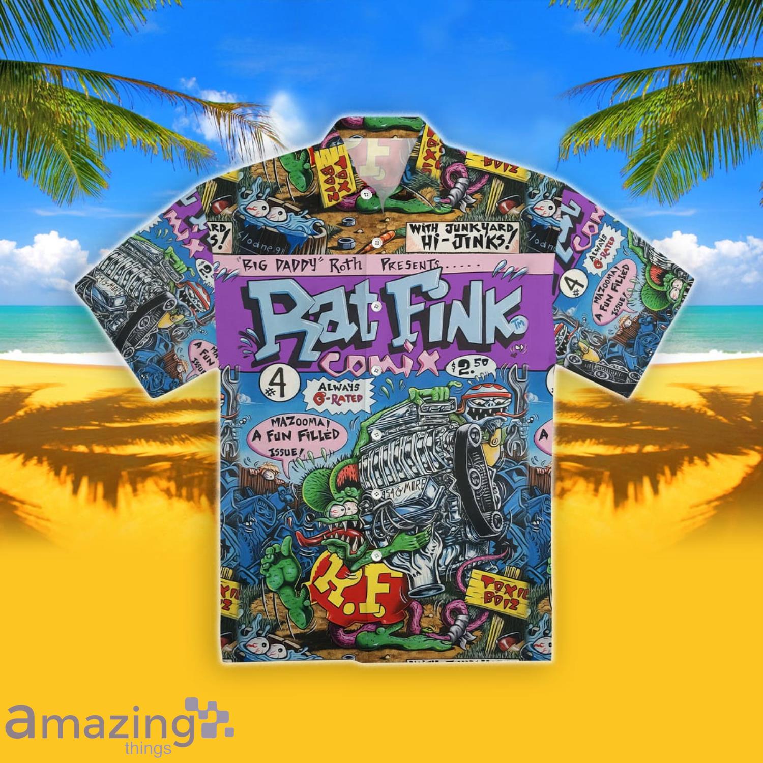 Vintage Rat Fink Rattail Hot Rod Hawaiian Shirt For Men And Women Product Photo 1 Vintage Rat Fink Rattail Hot Rod Hawaiian Shirt For Men And Women Product Photo 1