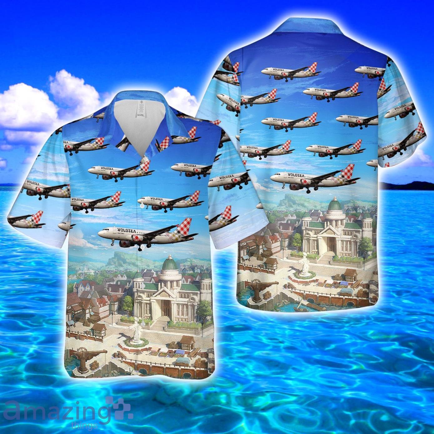 Volotea Airbus A319-100 AOP Print Hawaiian Shirt And Short Set Product Photo 1