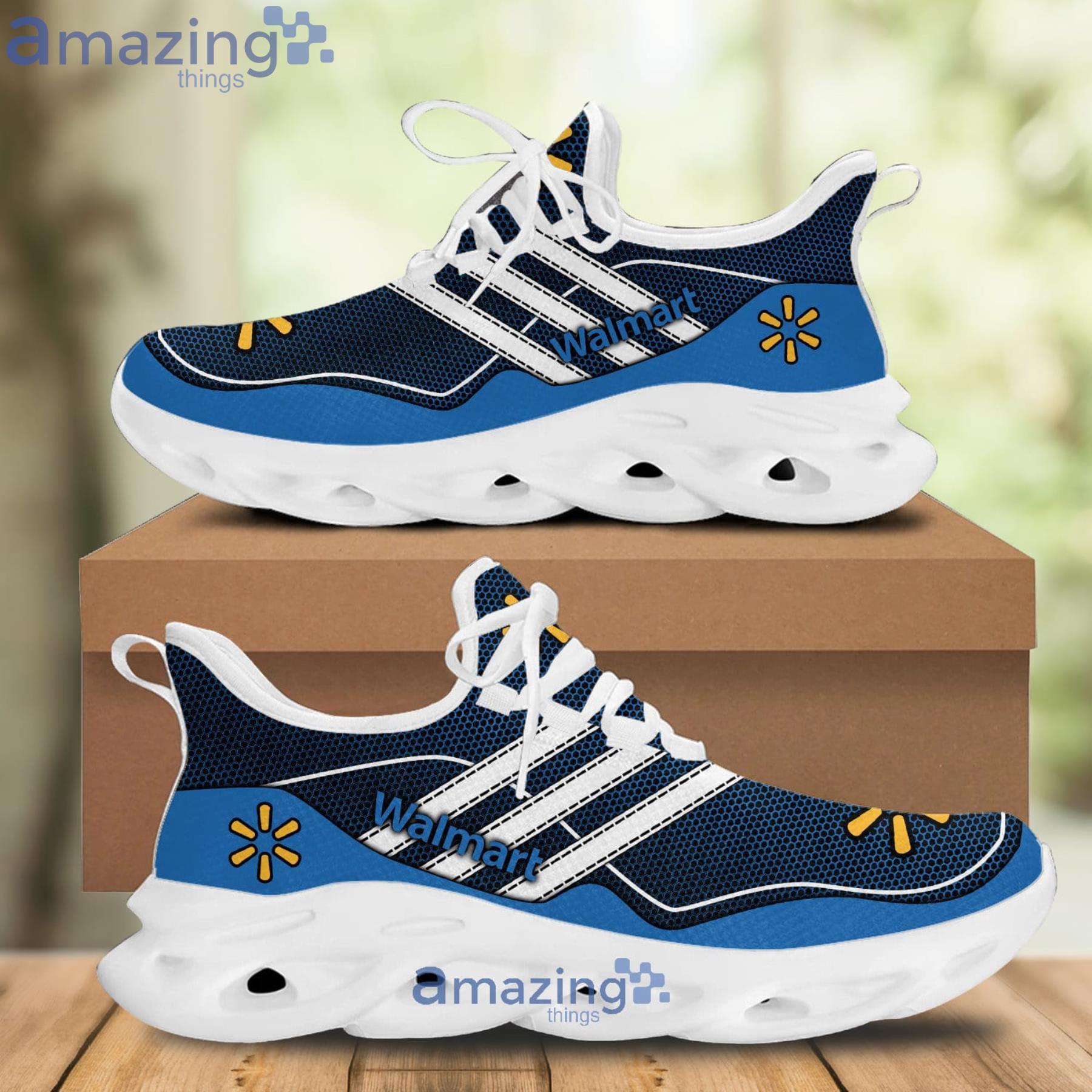 Walmart Max Soul Shoes White Striped Running Shoes image Walmart Max Soul Shoes White Striped Running Shoes Product Photo 2