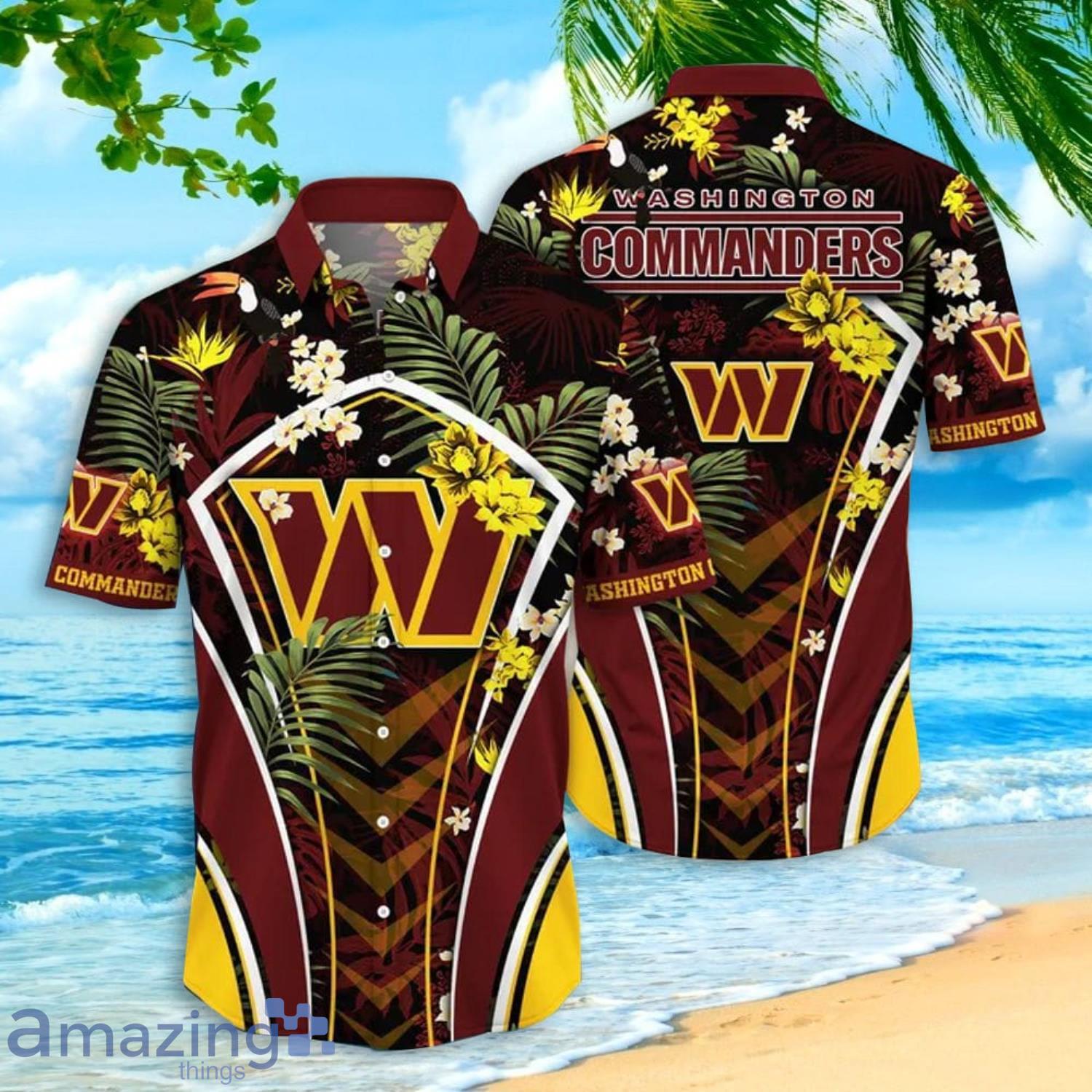 Washington Commanders NFL Flower Hawaiian Shirt Style Gift For