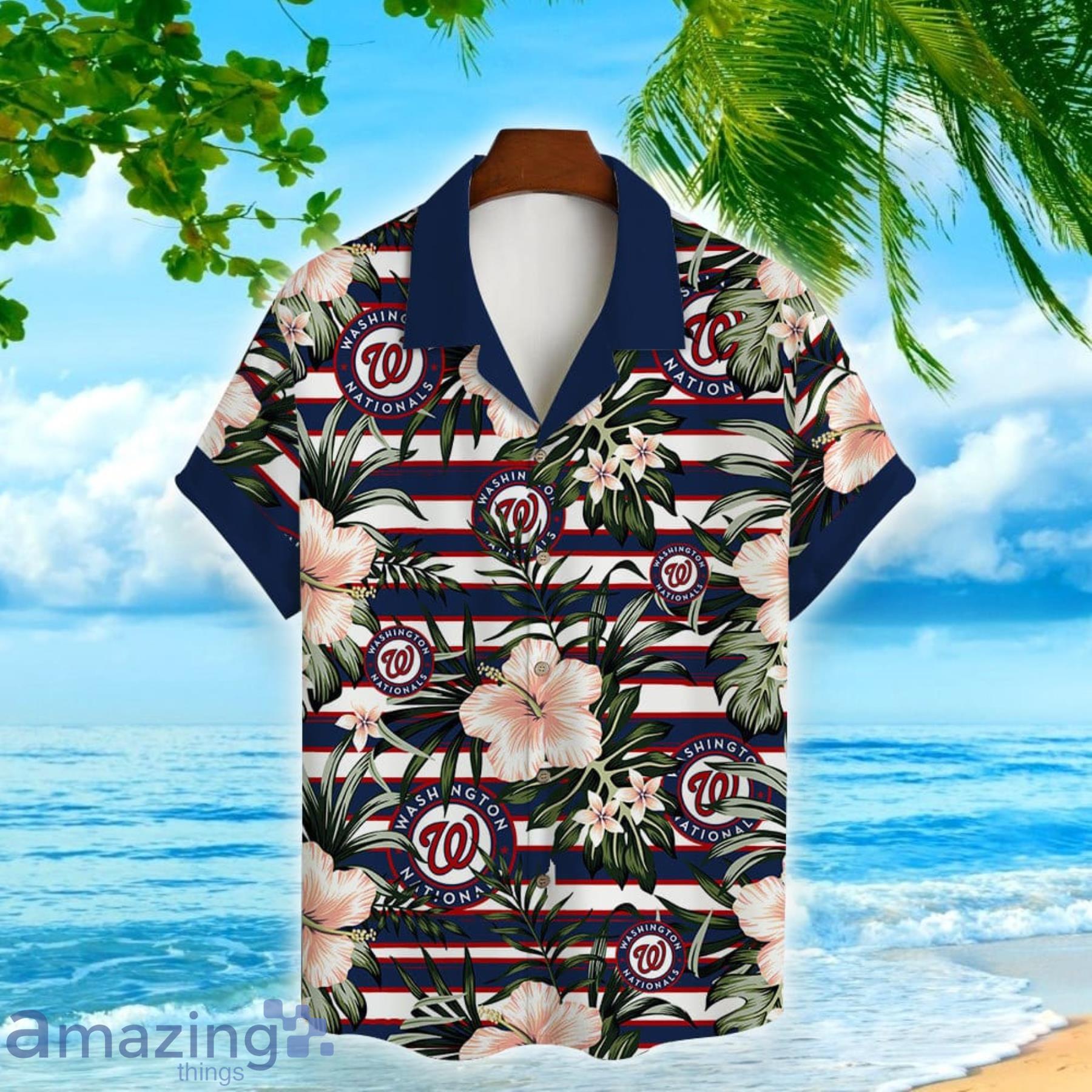 Washington Nationals MLB Flower Pattern Summer Custom Hawaiian
