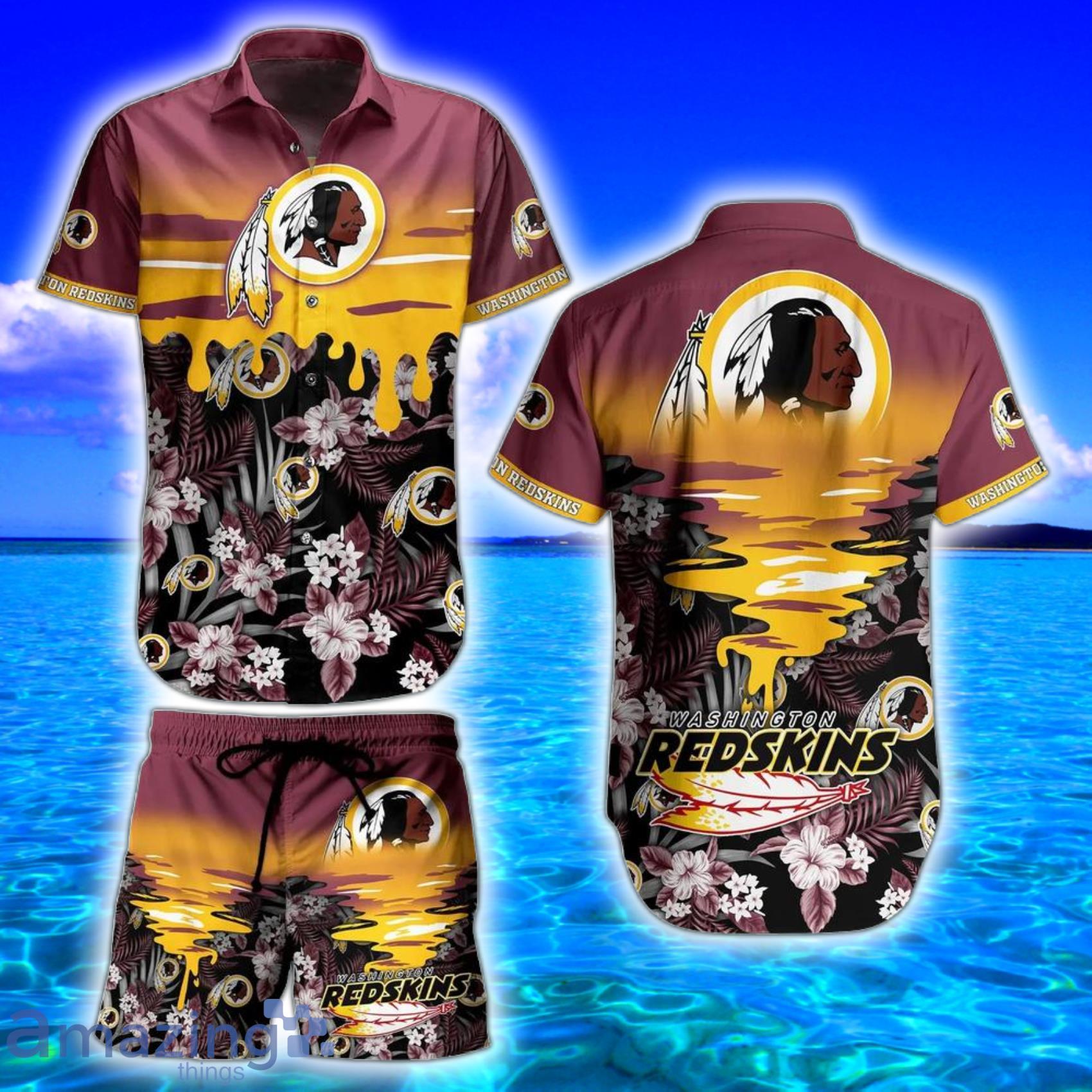 Washington Redskins Nfl Gift For Fans Tropical Art Hawaiian Shirt And Short Product Photo 1