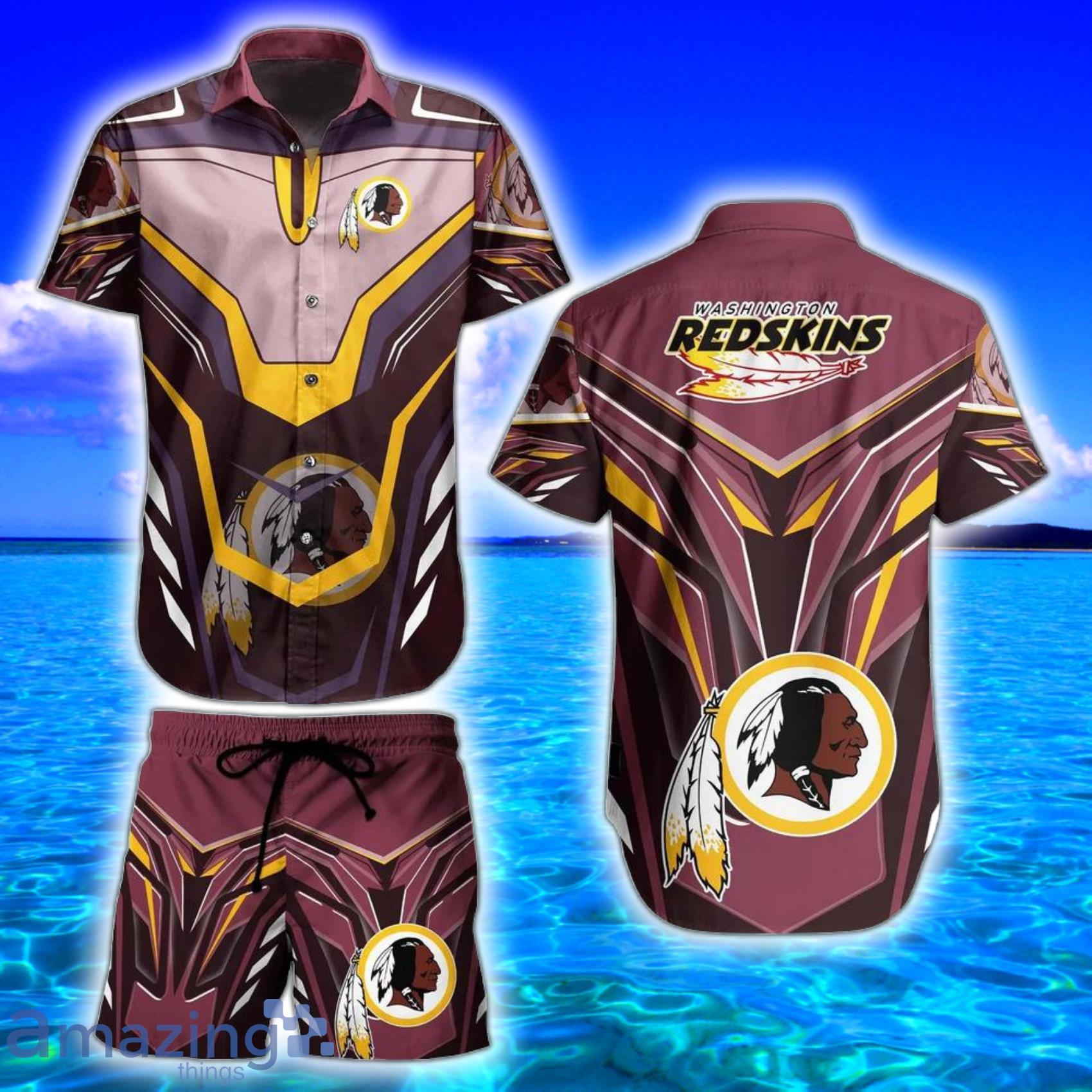 Washington Redskins Nfl Super DesignSjort Sleeve Hawaiian Shirt And Beach Short Product Photo 1
