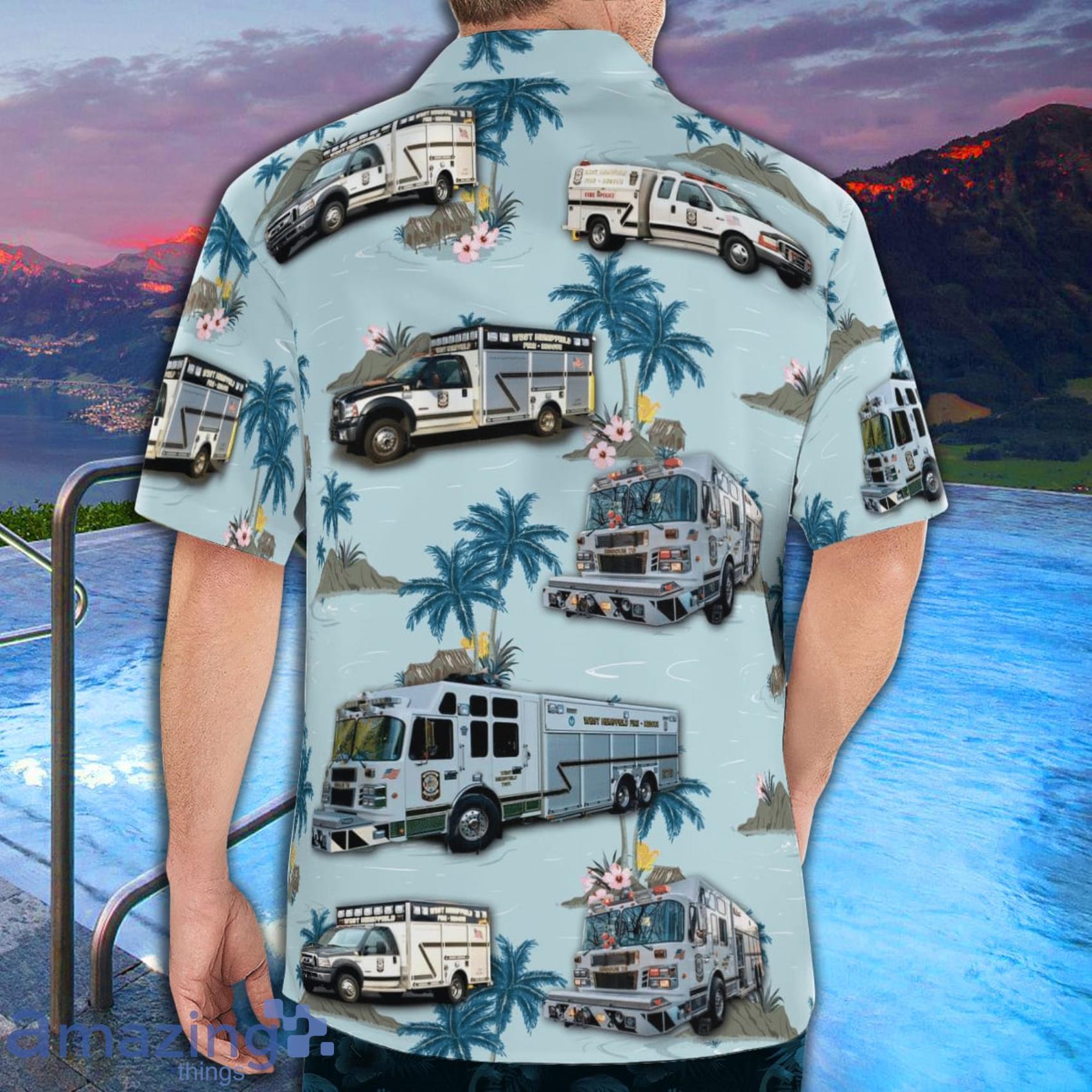 West Hempfield Firerescue AOP Aloha Tropical Style Hawaiian Shirt And Beach Short image West Hempfield Firerescue AOP Aloha Tropical Style Hawaiian Shirt And Beach Short Product Photo 4