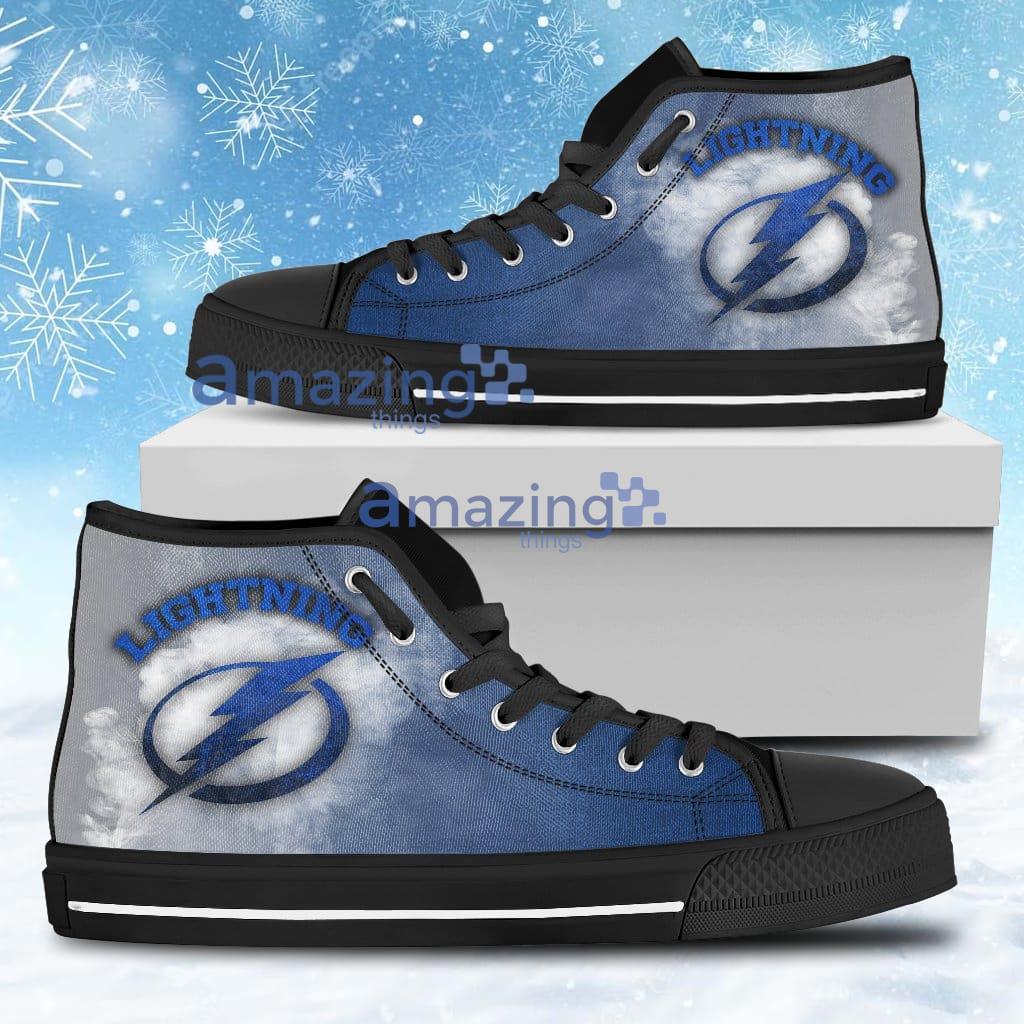 White Smoke Vintage Tampa Bay Lightning High Top Shoes For Men And Women