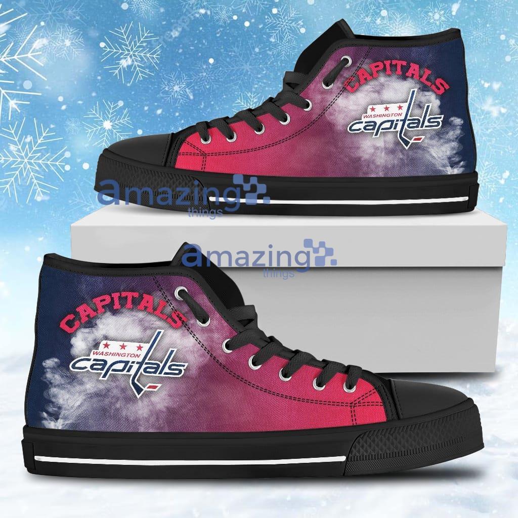 White Smoke Vintage Washington Capitals High Top Shoes For Men And Women Product Photo 1