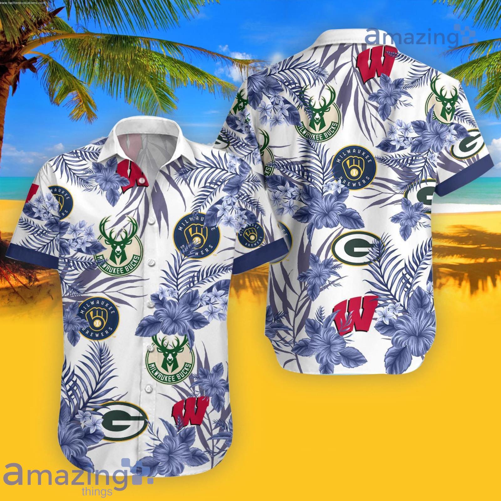Wisconsin Men And Women Tropical Hawaiian Shirt For Men And Women image Wisconsin Men And Women Tropical Hawaiian Shirt For Men And Women Product Photo 2