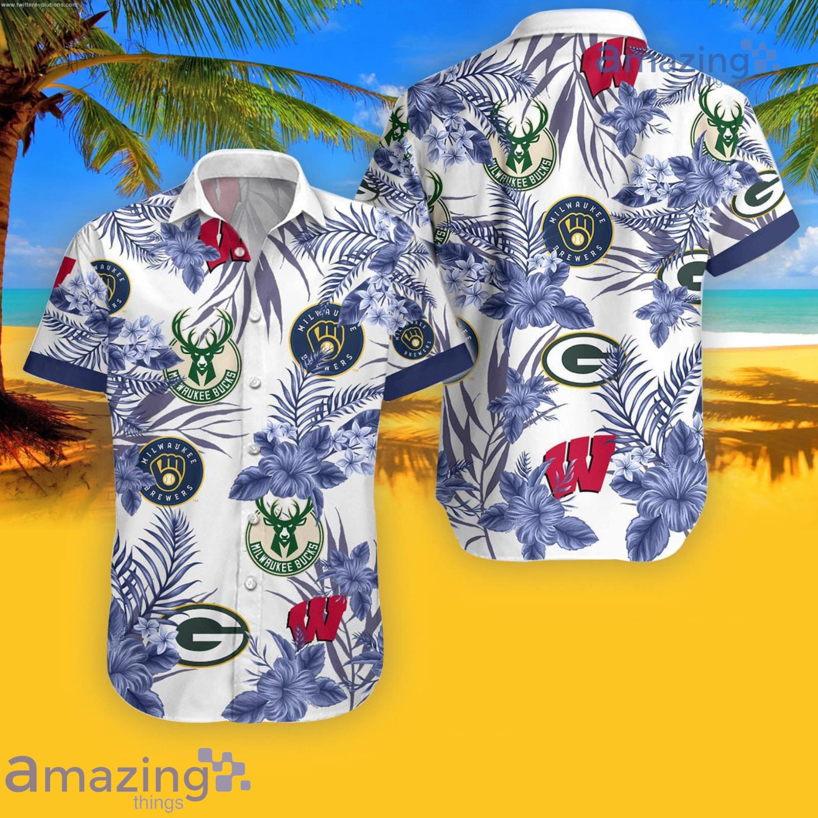 Wisconsin Men And Women Tropical Hawaiian Shirt For Men And Women Product Photo 1