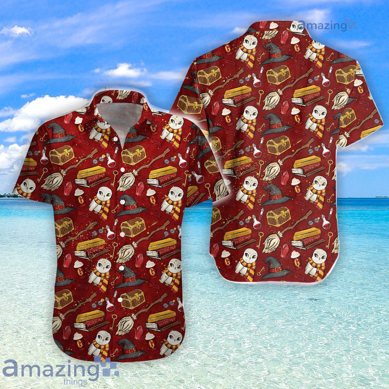 Wizard Fabric Red Hawaiian Shirt Product Photo 1