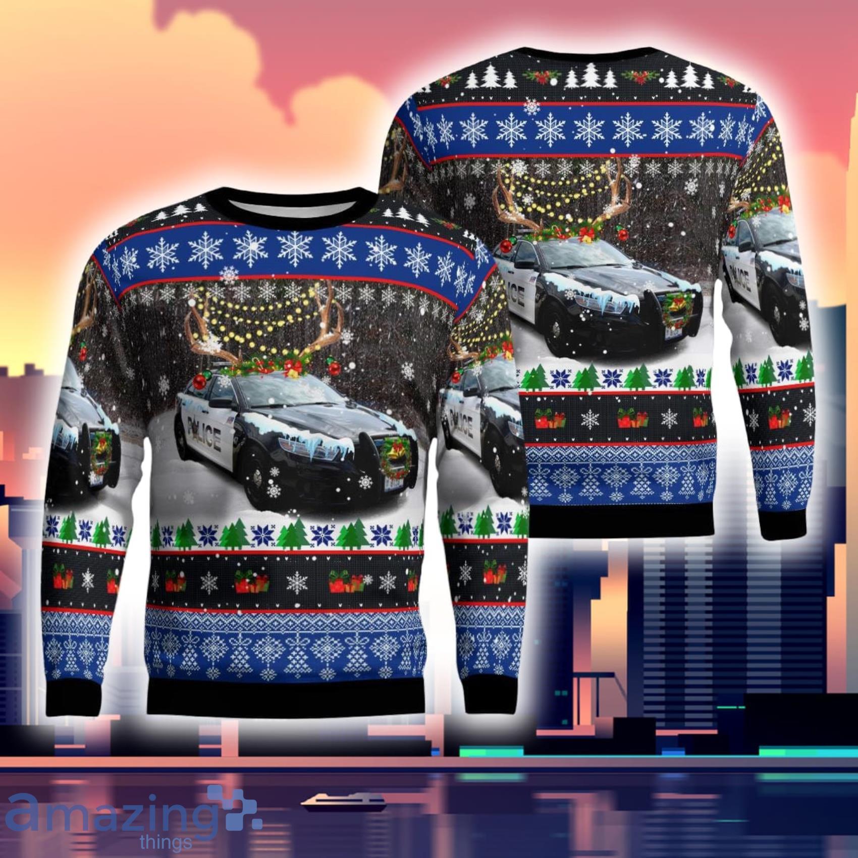 Woodridge Police Department Christmas  Ugly Sweater Gift For Xmas Product Photo 1