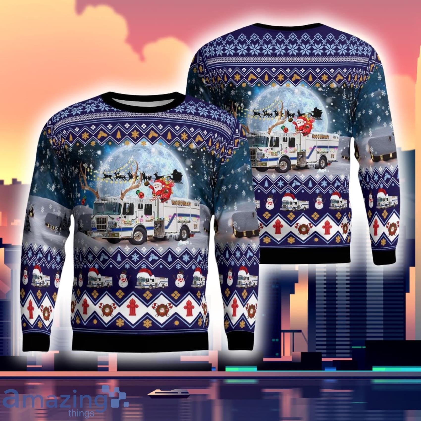 Woodway Texas Woodway Public Safety Department E1 3D Ugly Sweater Product Photo 1