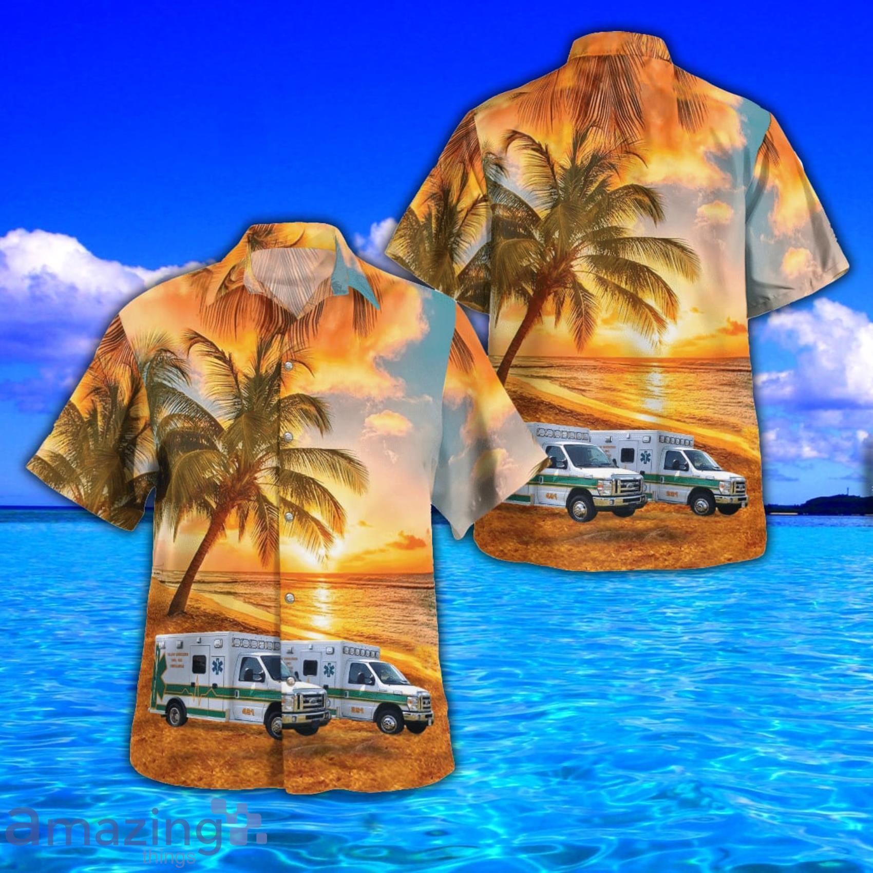 Yellow Breeches EMS Tropical Style AOP Short Sleeve Hawaiian Shirt And Beach Short Product Photo 1