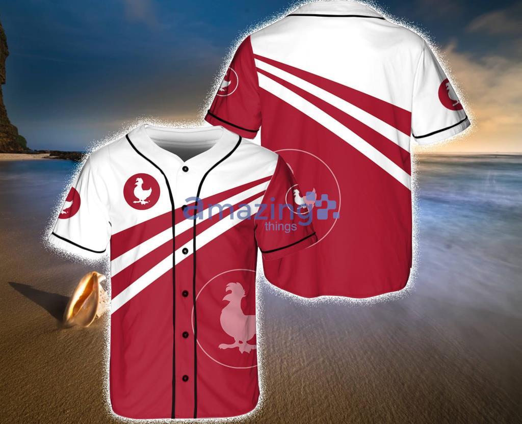 Zaxby's Logo White Baseball Jersey Shirt Gift For Fans Product Photo 1