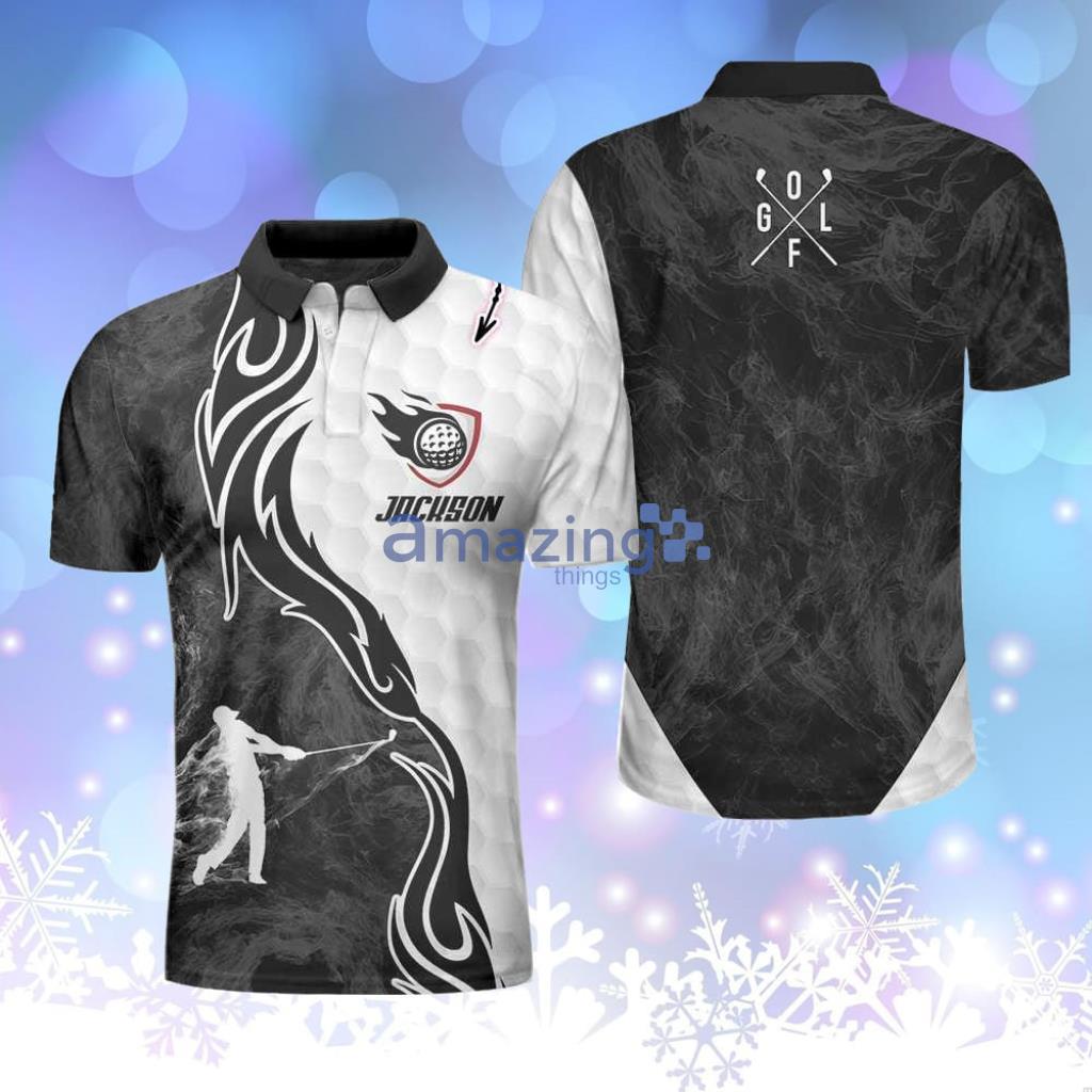 A Golf Player Illustration Custom Polo Shirt, Personalized Polo Shirt Product Photo 1