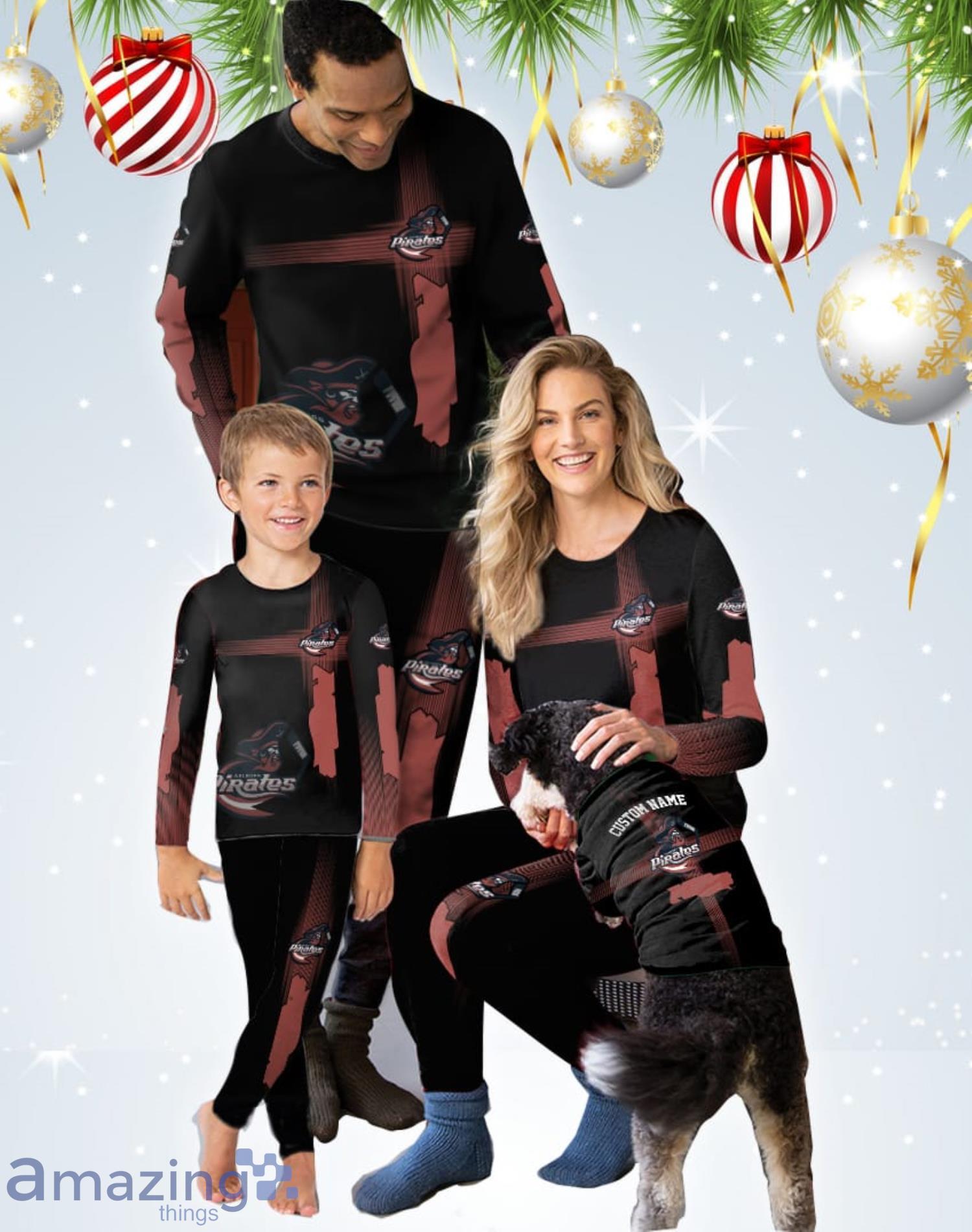 Aalborg Pirates Custom Name Pajamas Set Best Gift For Family image Aalborg Pirates Custom Name Pajamas Set Best Gift For Family Product Photo 2