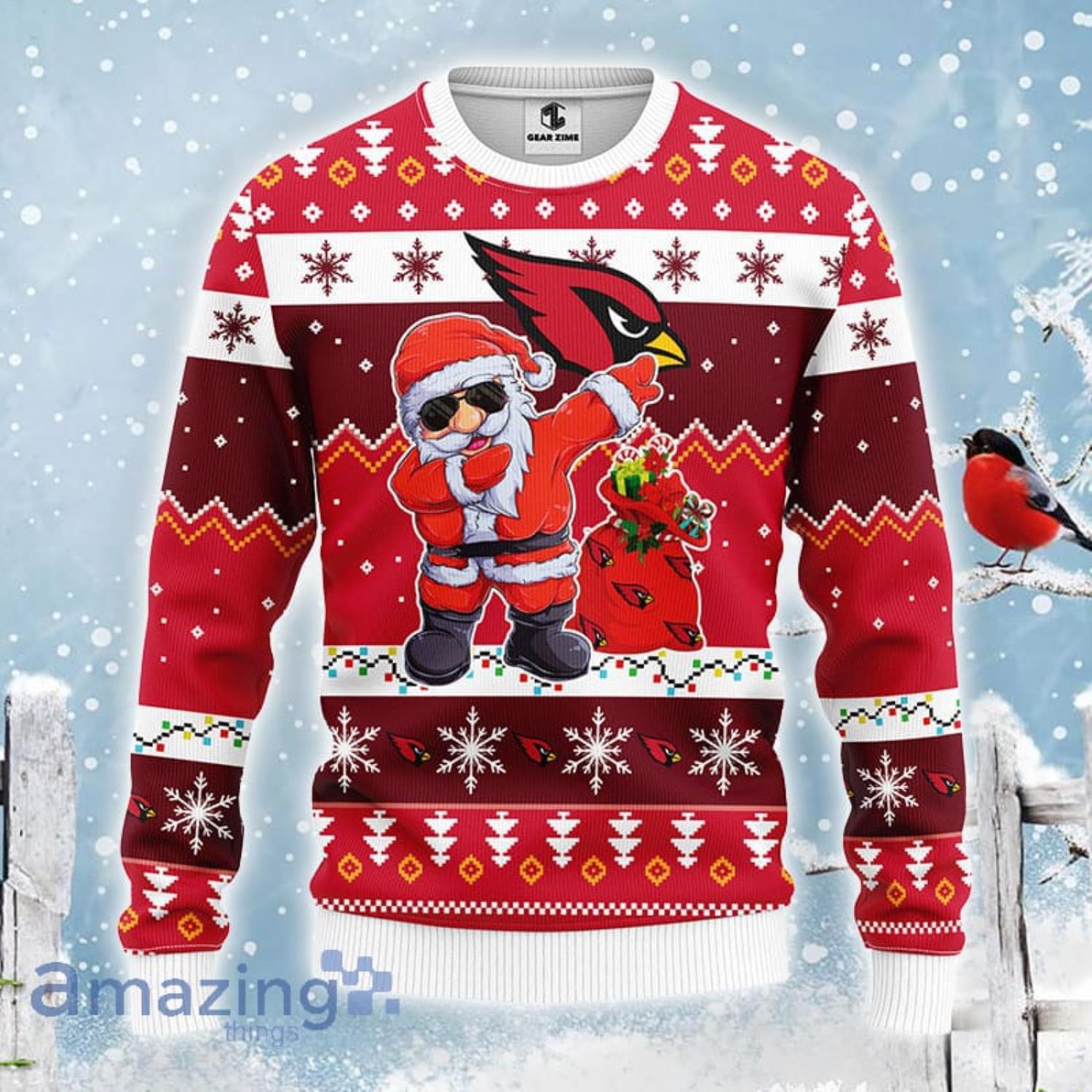 Arizona Cardinals Fans Santa Claus Ugly Christmas Sweater Gift