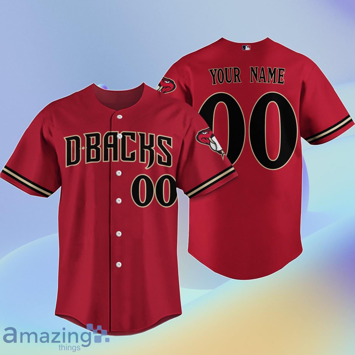Arizona Diamondbacks Custom Name & Number Baseball Shirt Best Gift For Men  And Women