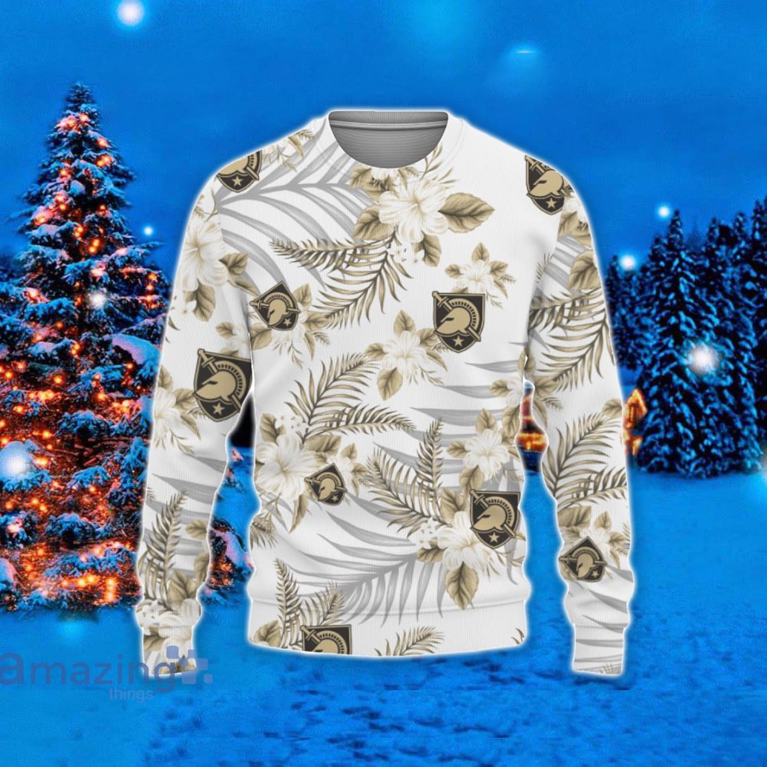 Army Black Knights Hawaii Tropical Patterns Ugly Christmas Sweater For Fans Product Photo 1