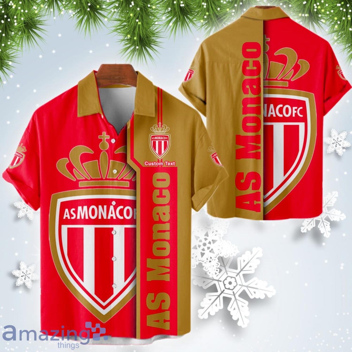 AS Monaco Short Sleeve Hawaiian Shirt Custom Name For Fans Product Photo 1
