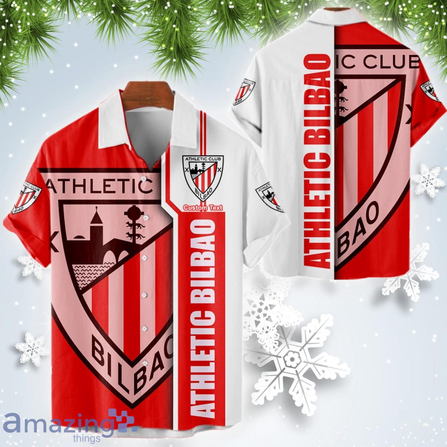 Athletic Bilbao Short Sleeve Hawaiian Shirt Custom Name For Fans Product Photo 1