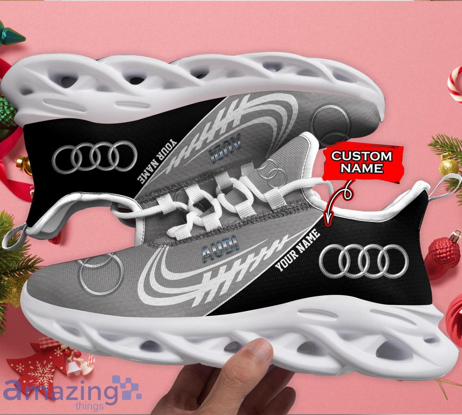 Custom Name Audi Car Shoes Ideas Running Sneakers Logo Car Max Soul Shoes  Fans - Banantees