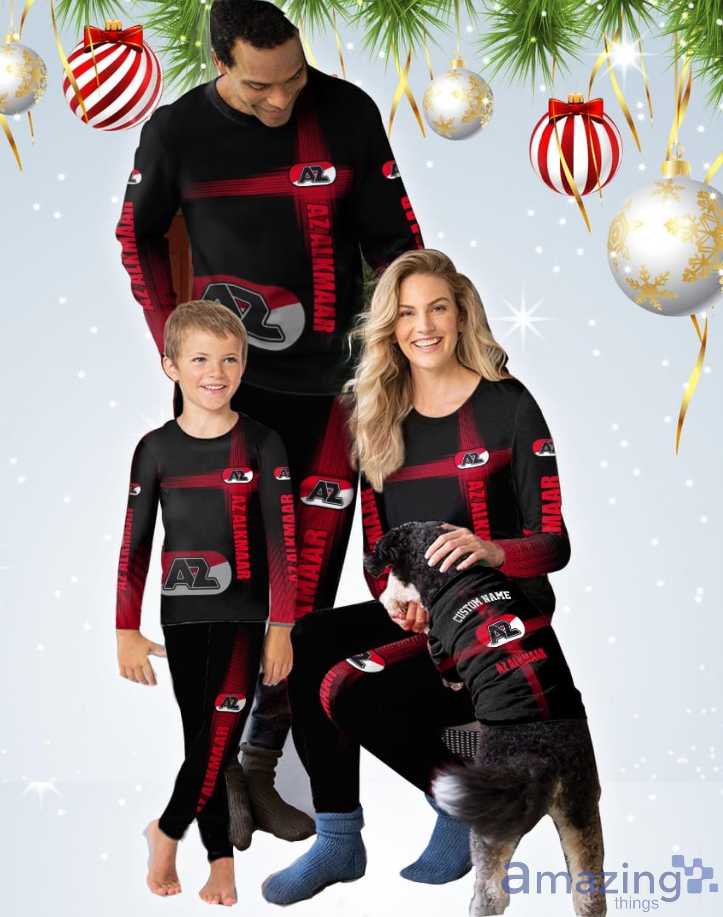 AZ Alkmaar Custom Name Pajamas Set Best Gift For Family Product Photo 1