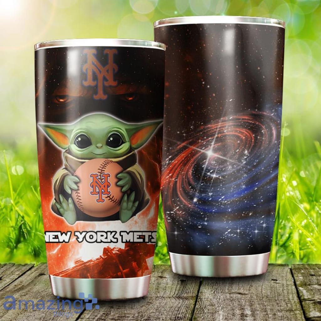 Baby Yoda New York Mets MLB Tumbler Gift For Men And Women, Big Fans Product Photo 1
