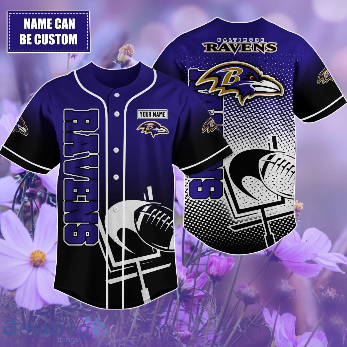 Baltimore Ravens Custom Number And Name Baseball Jersey Shirt Gift