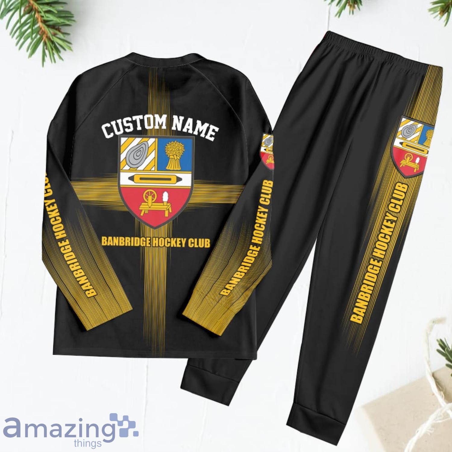Banbridge Hockey Club Custom Name Pajamas Set Best Gift For Family image Banbridge Hockey Club Custom Name Pajamas Set Best Gift For Family Product Photo 3