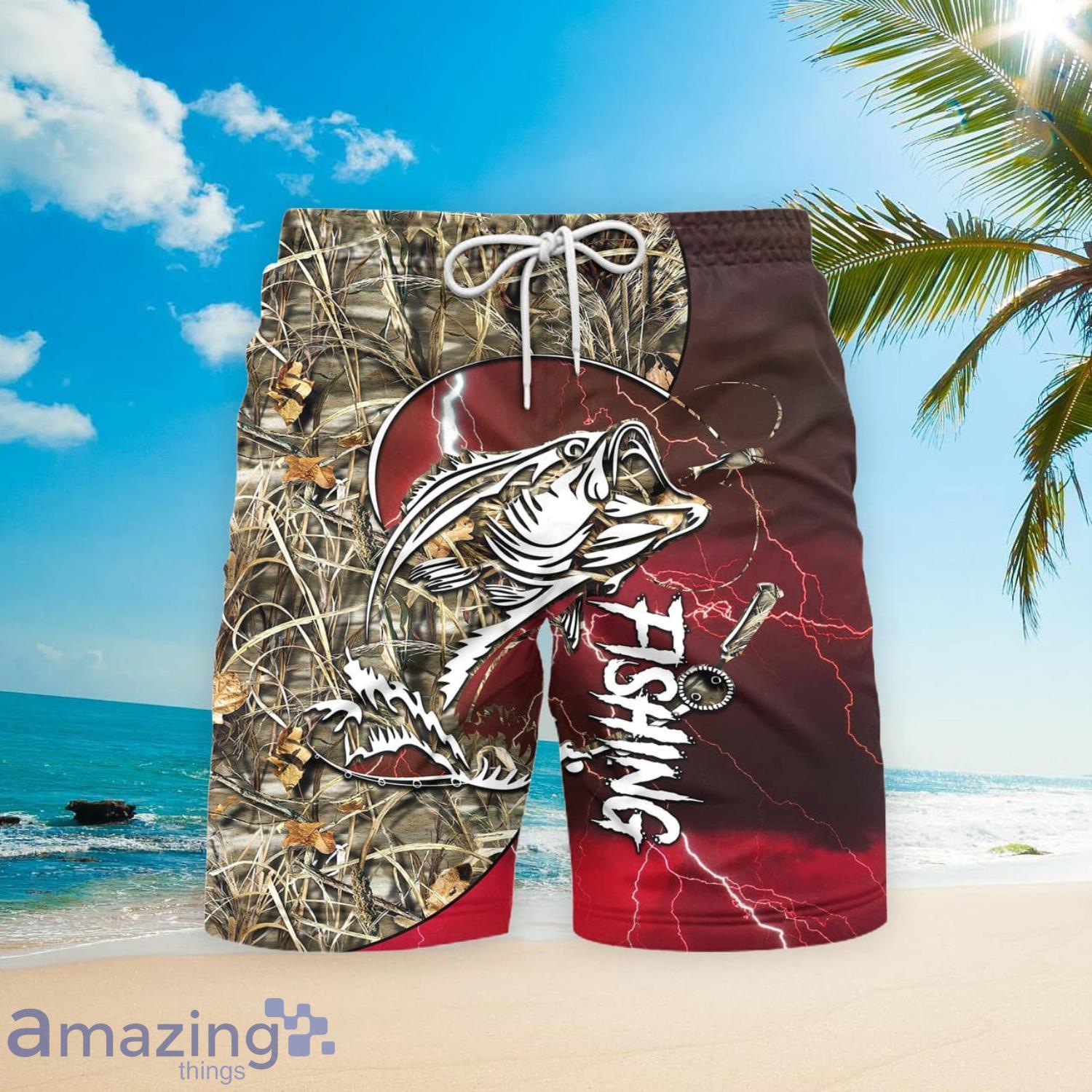 Bass Fishing Beach Short For Men Best Gift For Summer Product Photo 1