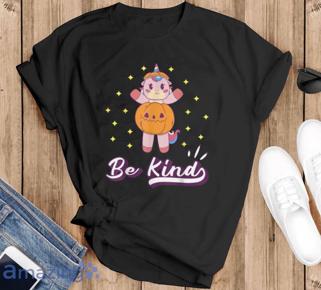 Be Kind Unity Day Cute Unicorn Antibullying Orange Halloween T Shirt Product Photo 1
