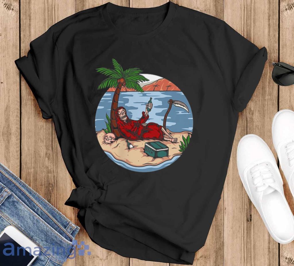 Beach Skeleton Halloween Costume For Men Women T Shirt Product Photo 1